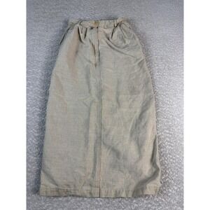 Ann Taylor Skirt Womens 6 Beige Linen Cotton Pleated Midi High Waist Hong Kong